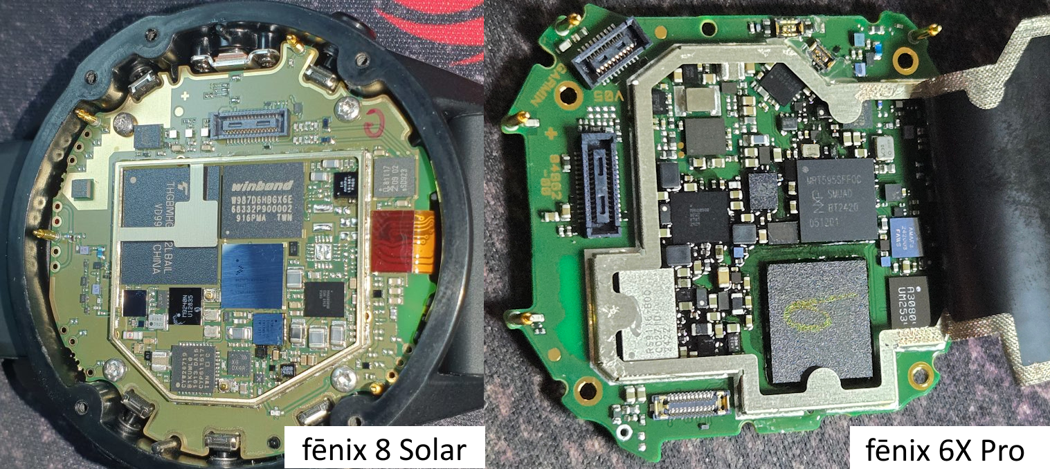 Fenix 8 Solar & Fenix 6X Pro teardown
